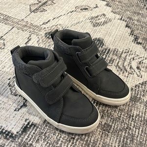 Cat & Jack Charcoal Gray Casual Velcro Boots